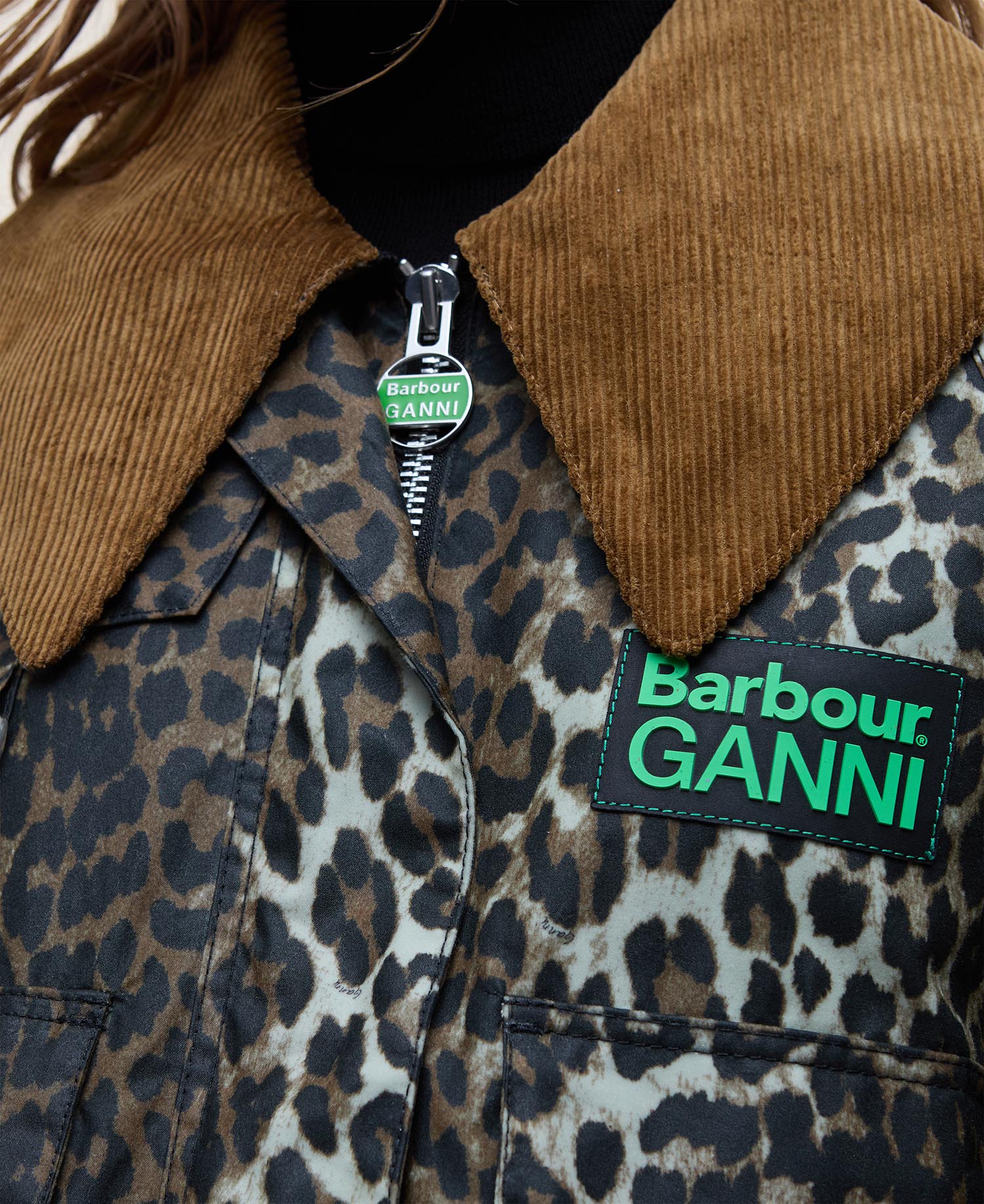 Barbour x GANNI Leopard Print Waxed Anorak image number 5