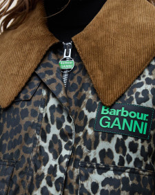 Barbour x GANNI Leopard Print Waxed Anorak Leopard Print/Classic