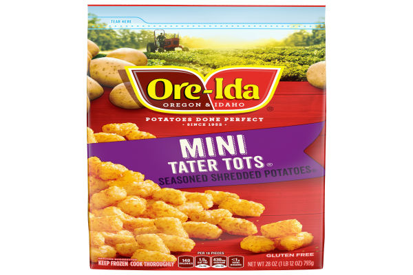 Ore-Ida Mini Tater Tots Seasoned Shredded Potatoes, 28 oz Bag - My Food ...