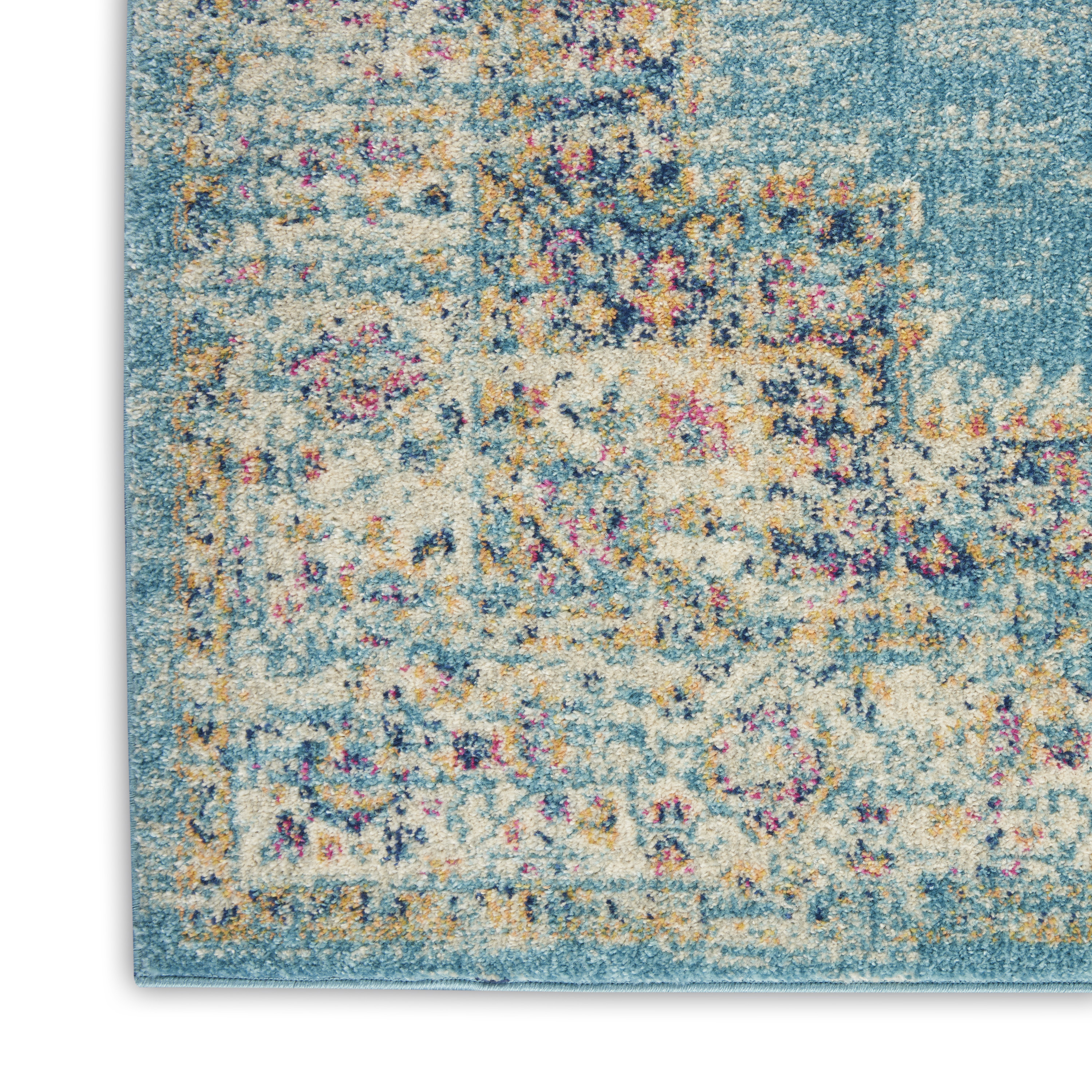 Nourison Passion 6'7" x 9'6" Light Blue Bohemian Indoor Rug
