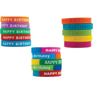 Happy Birthday Wristband Classroom Super Pack, Pack of 30