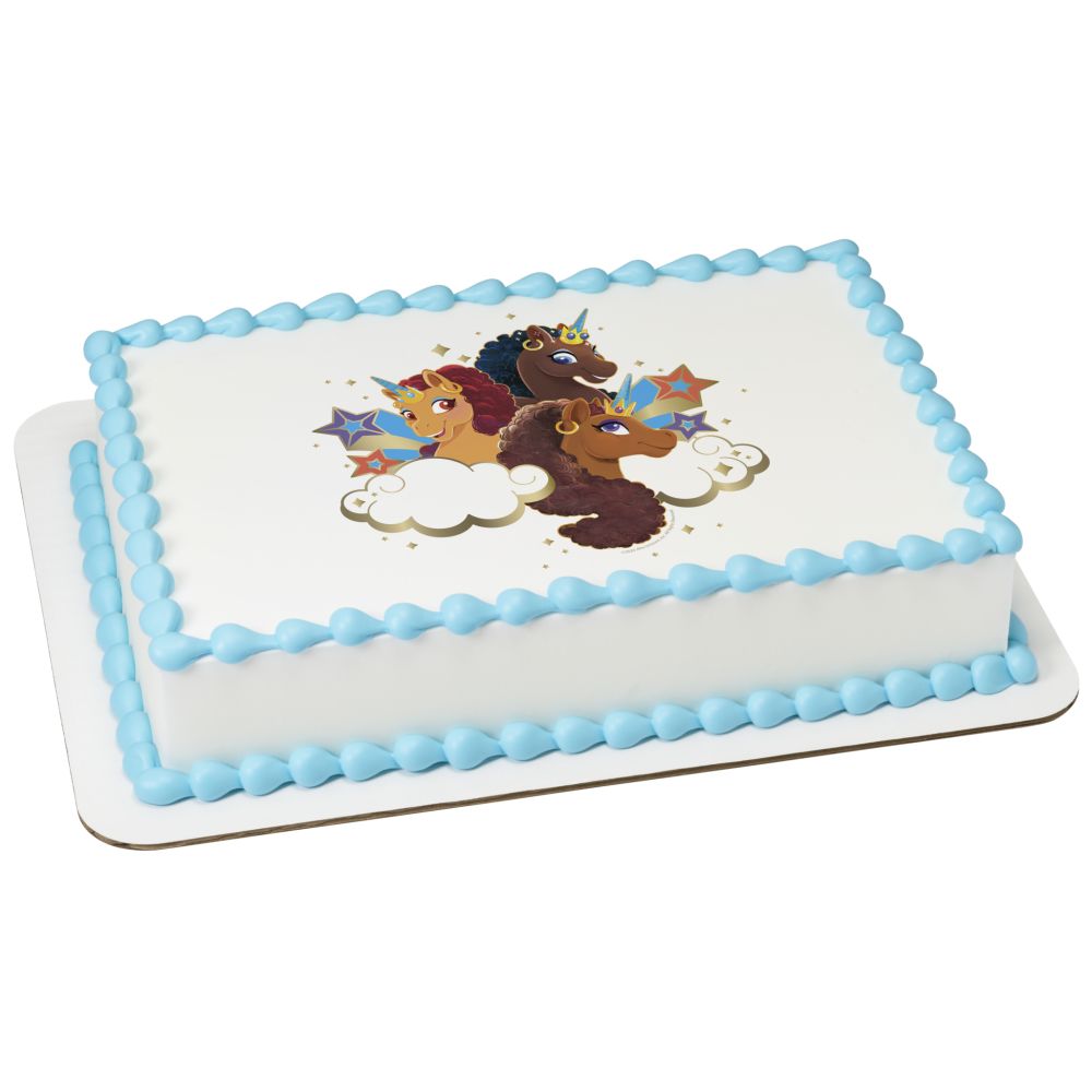 Image Cake Afro Unicorn Friendship