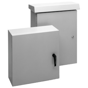 ComLine, Type 4X, 400x400x150mm, Gray, Aluminum, Hidden Hinge