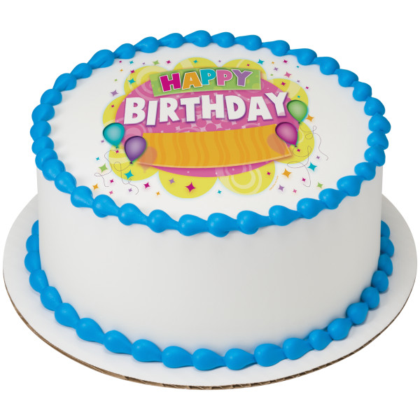 Fun Birthday Balloon PhotoCake® Edible Image®