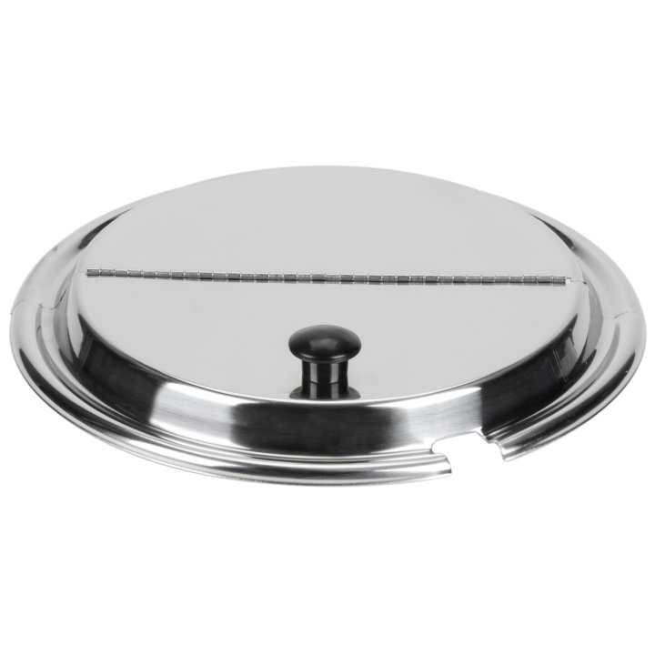 6 ½-inch stainless steel hinged cover with Kool-Touch® handle