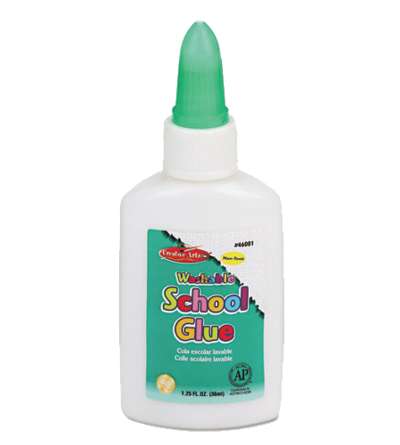 Economy Washable School Glue, 1.25 oz. bottle