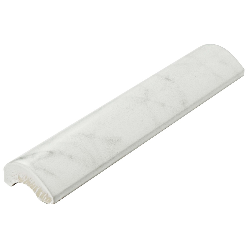 Classico Carrara Matte Pencil Bullnose 1-1/4 in. x 6 in. Ceramic Wall Trim