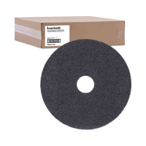 Boardwalk,  High Performance Stripping Round Floor Pad, 17", Black