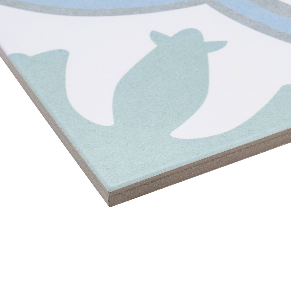 Lacour Aqua 9-3/4 in. x 9-3/4 in. Porcelain Floor and Wall Tile