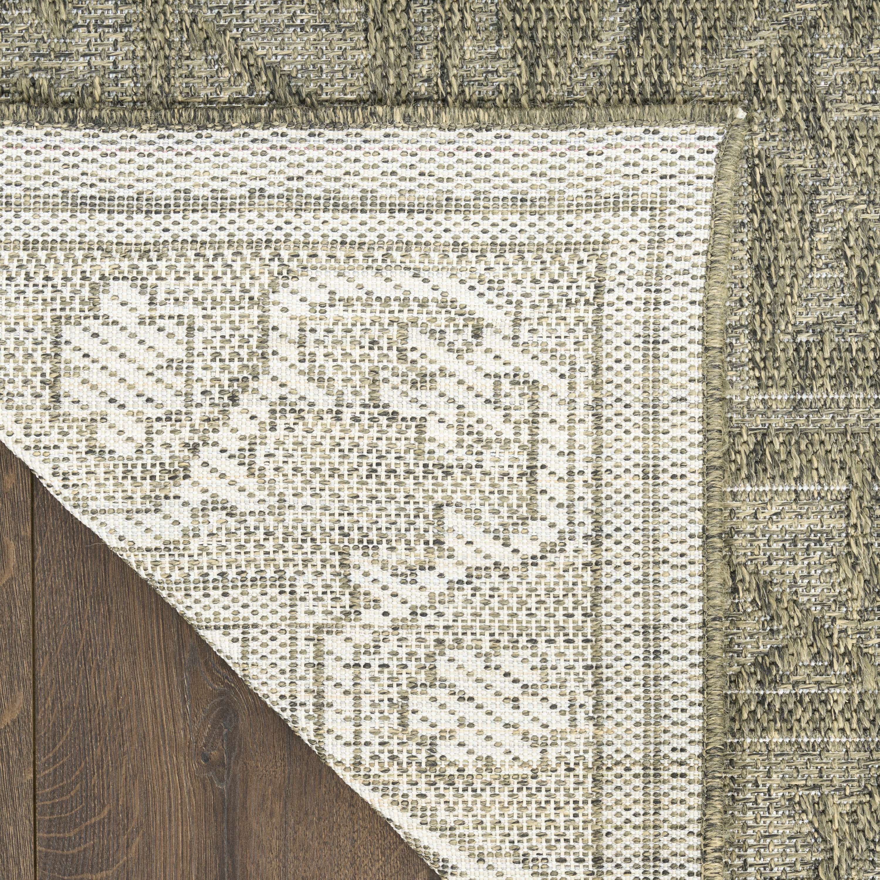 Nourison Tulum 2'2" x 8' Olive Outdoor Rug