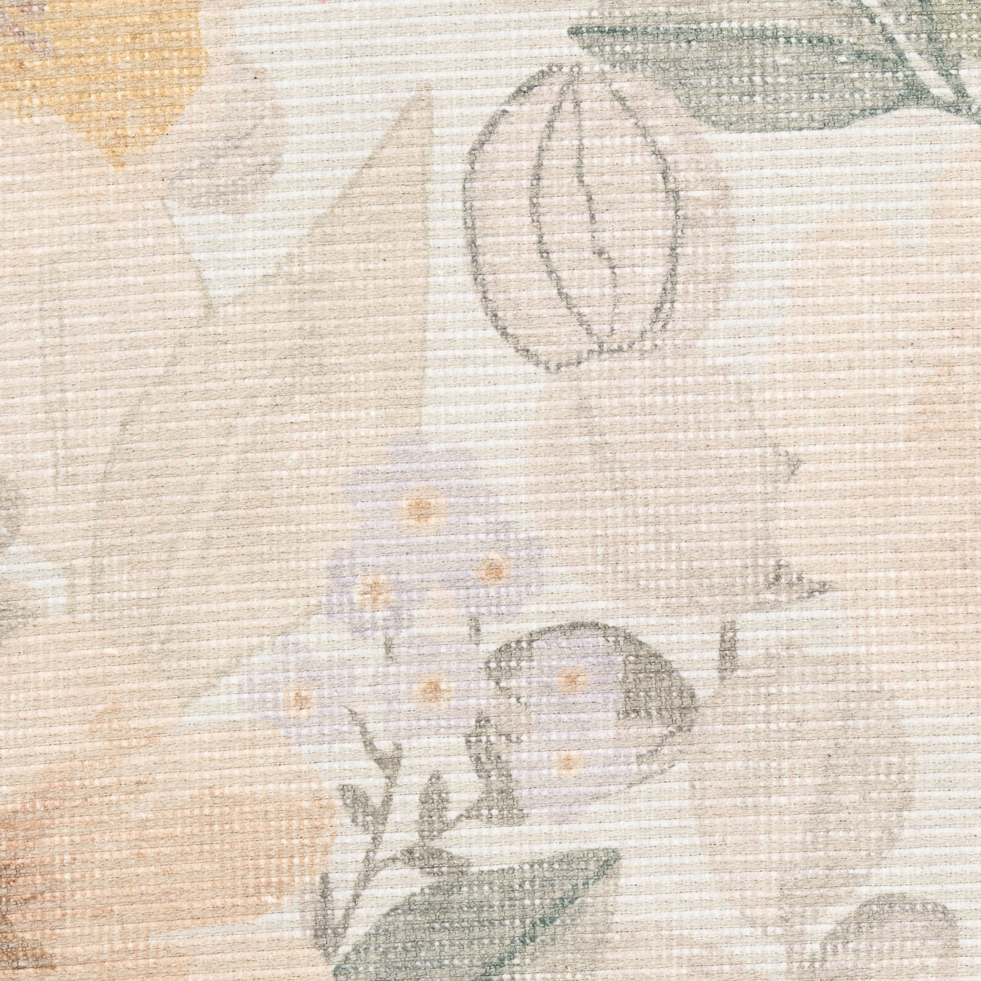 Nourison Botanical Washables 7'6" x 9'10" Beige Multicolor Farmhouse Indoor Rug