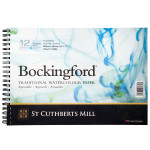 St Cuthberts Bockingford Watercolor Pad Cold Pressed Spiral Binding 140lb 12 Sheet 7x10 inch 
