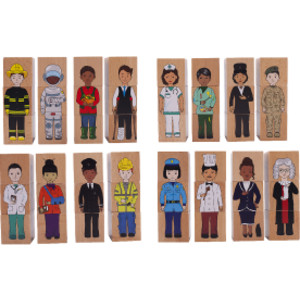 Career Mix 'N' Match Wooden Blocks