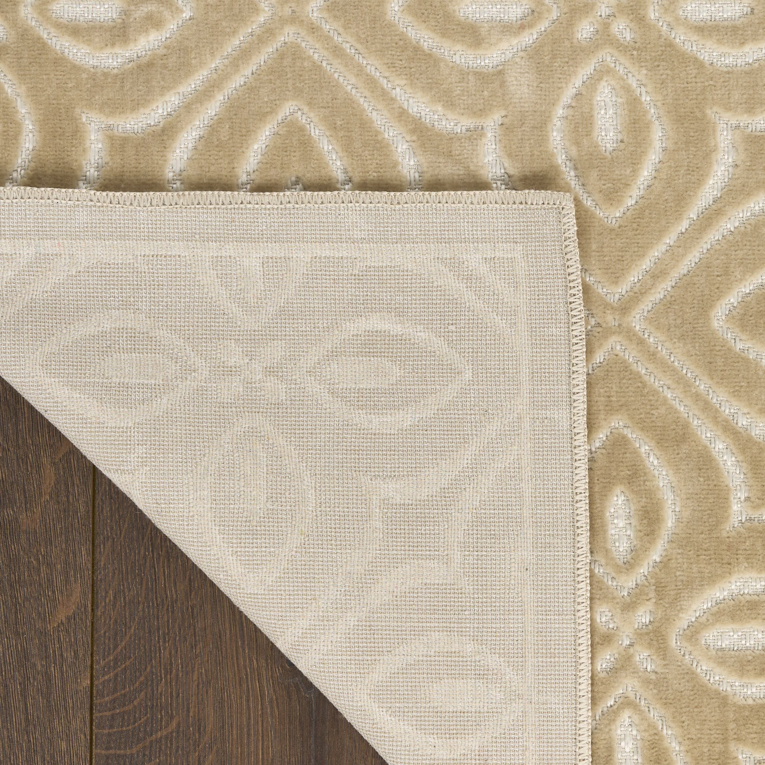 Nourison Washable Charm 3' x 5' Beige Ivory Contemporary Indoor Rug