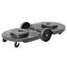 Rubbermaid Commercial, BRUTE, Tandem, Black, Receptacle Dolly