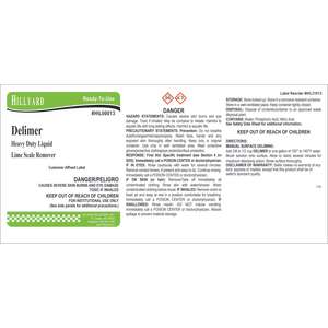 Label RTU Dish Delimer QT