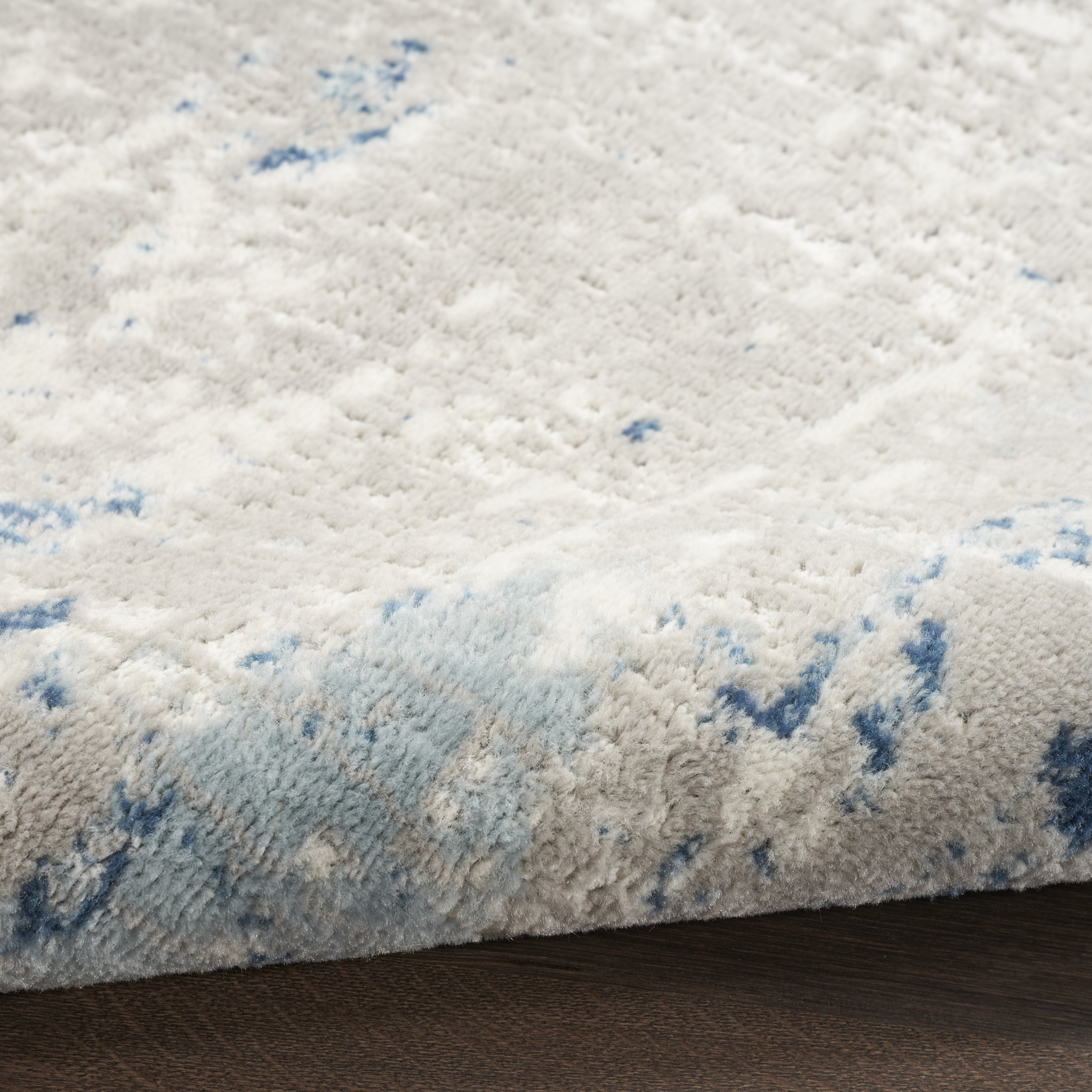 Nourison Quarry 7'10" x 9'10" Ivory Grey Blue Modern Indoor Rug