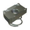 Channel Nut with Spring Mild Steel Electrogalvanized 1/4 in.-20 Thread 1/4 in. Bolt
