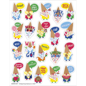 Dessert Gnomes Candy Scented Stickers, Pack of 80