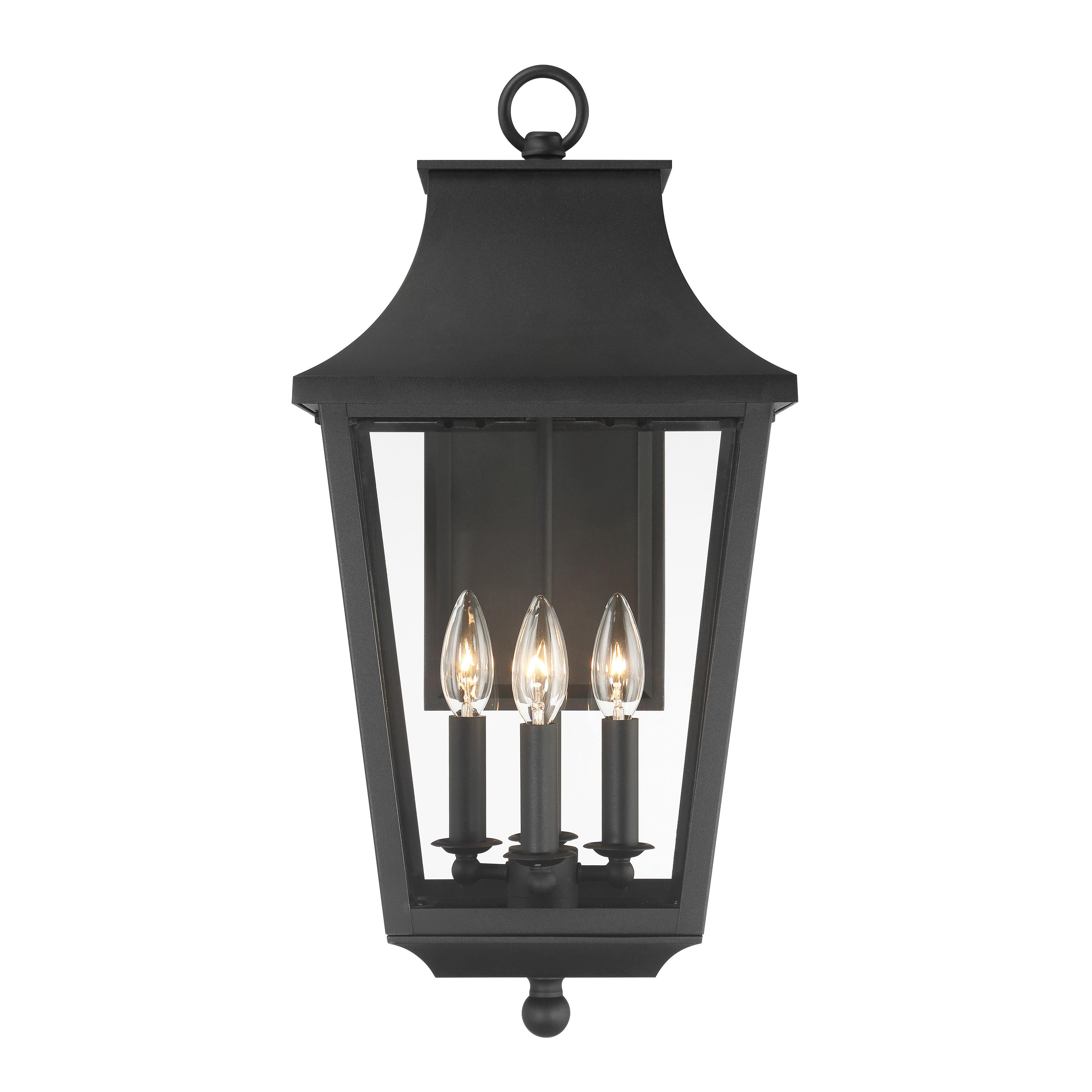 4 Light Outdoor Wall Mount in Sand Coal Black Finish - alternate view
