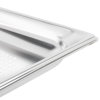 Half-size 1 ½-inch-deep Super Pan 3® perforated stainless steel steam table pan