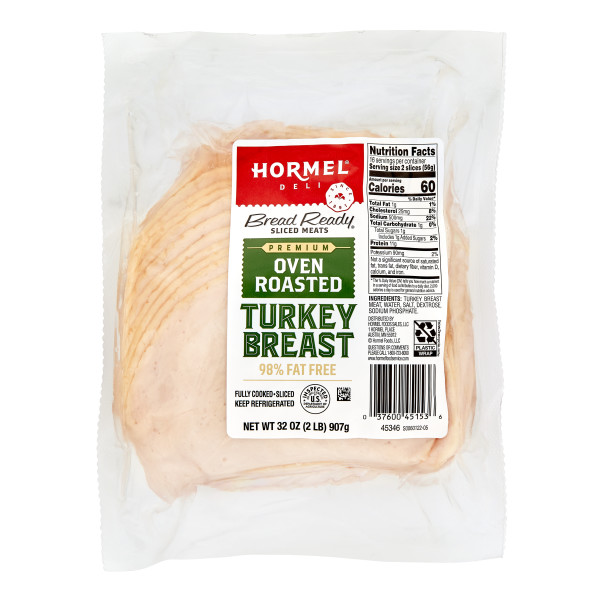 BREAD READY(r) Turkey, Oven Roasted, Premium, 1 oz slices, 6/2 lb . C1CB - Front Center Inner Pack (Hi Res)