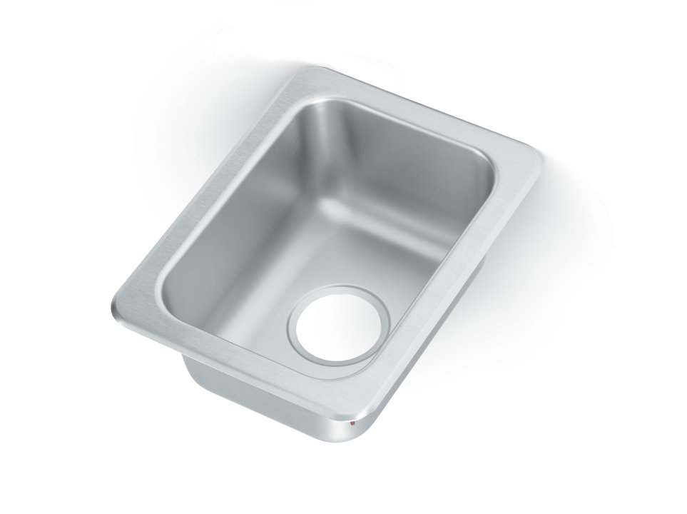 4-inch-deep single-bowl stainless steel flat rim drop-in sink