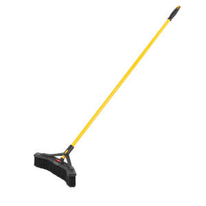 Rubbermaid Commercial, Maximizer™, 18in, Medium Push to Center Push Broom, Polypropylene Bristles, Black