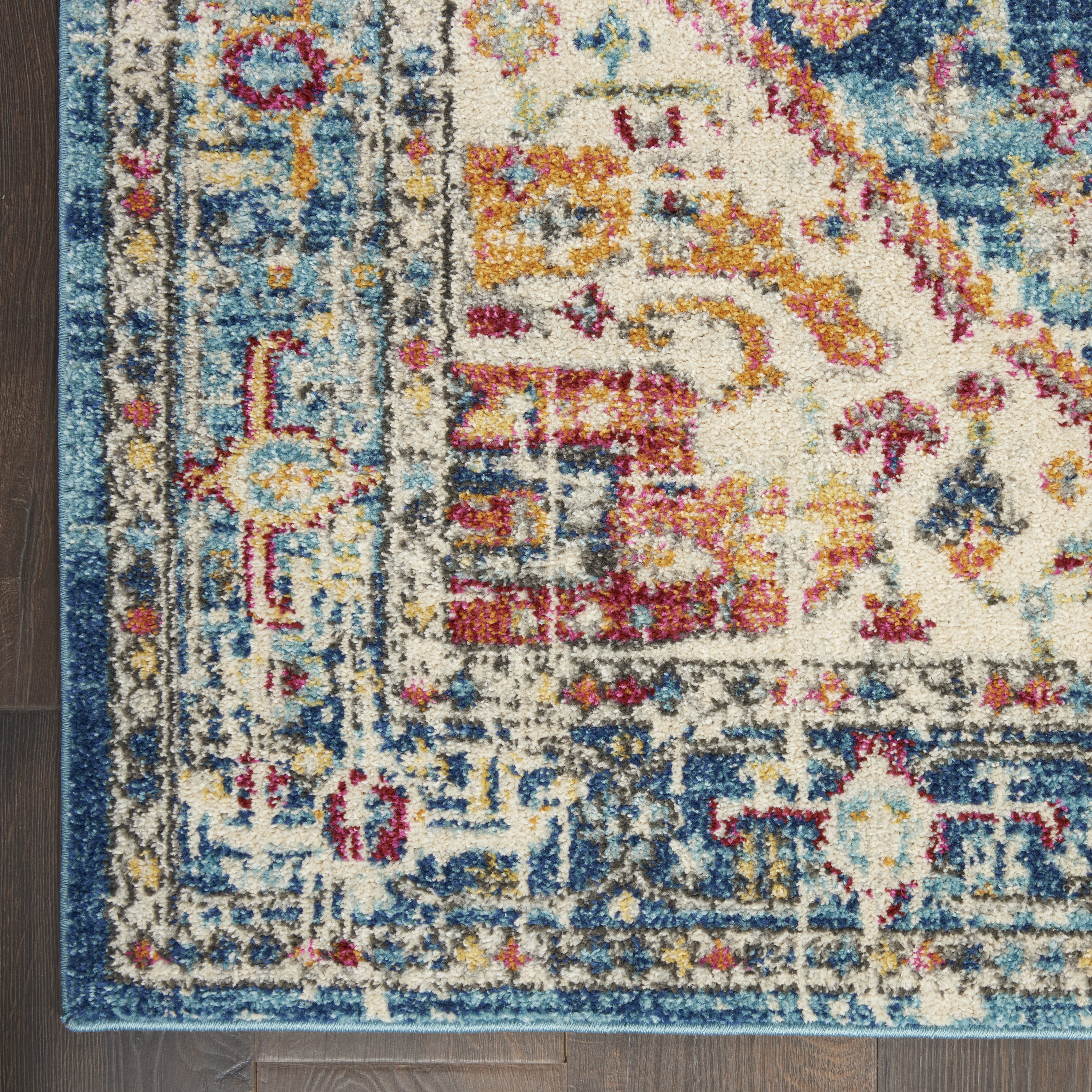 Nourison Passion 6'7" x 9'6" Ivory Light Blue Bohemian Indoor Rug