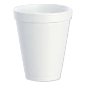 Dart, Foam Drink Cups, 10 oz, White