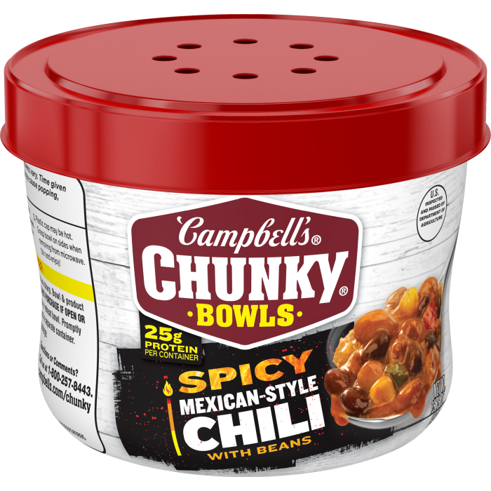 Spicy Mexican-Style Chili with Beans Microwavable Bowl