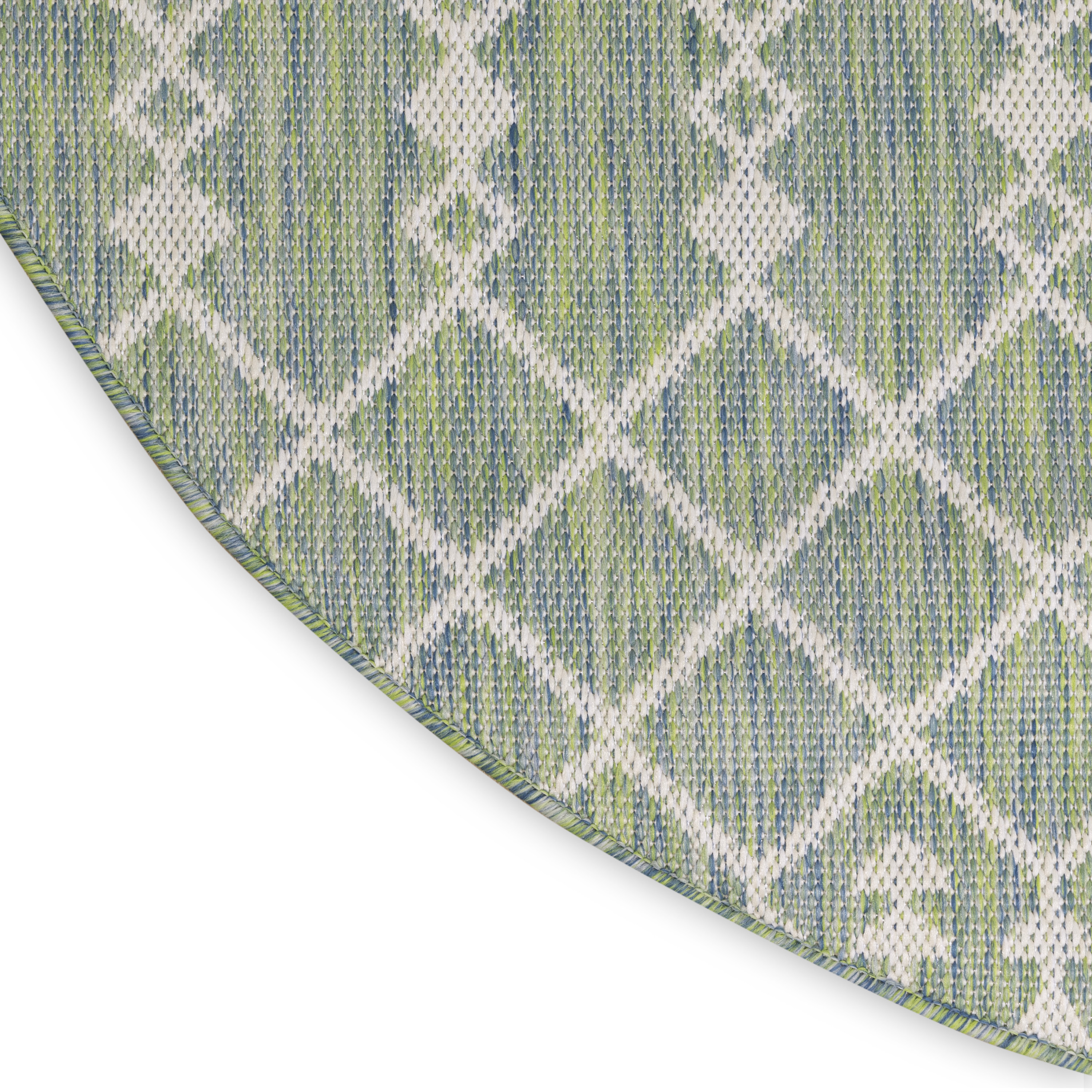 Nourison Positano 8' x Round Blue Green Modern Rug