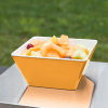 Medium square melamine cubic display bowl in yellow