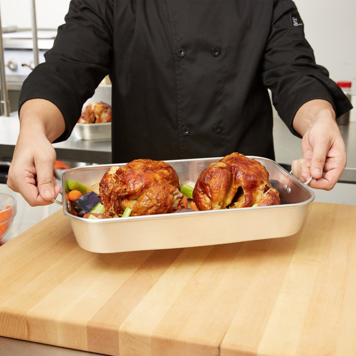 6 ¼-quart Wear-Ever® economy bake and roast pan in natural finish