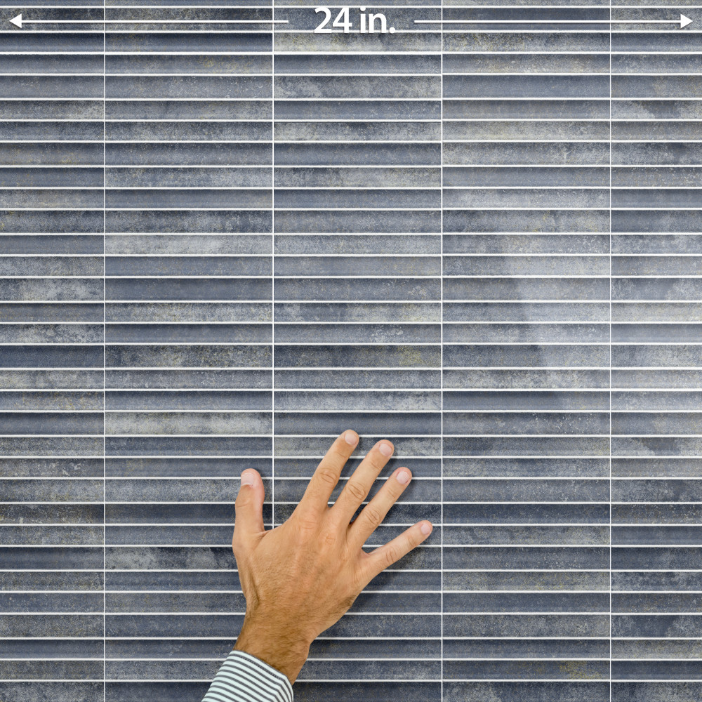 Rubik Azul 5-7/8 in. x 11-3/4 in. Ceramic Wall Tile