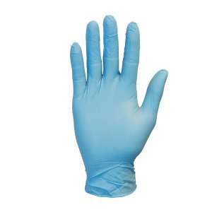 HIL30411, Supply Source, Safety Zone, General Purpose Gloves, Nitrile, 3.7 mil, Powder Free, M, Blue