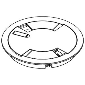 CRFB Series 9-1/4 in. Dia. Tamper-Resistant Cover Assembly, Flush Style, Brass