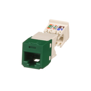 Mini-Com® TX6™ PLUS TG Style UTP Jack Module, Green