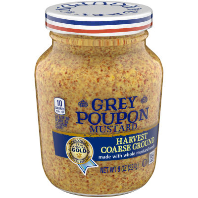 Grey Poupon Harvest Coarse Ground Mustard, 8 oz Jar