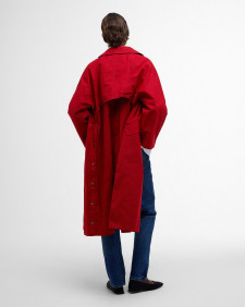 Barbour The Edit by Alexa Lizzy Showerproof Car Coat Scarlet/Dress Tartan