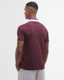 Orton Tipped Short-Sleeved Polo Shirt Bordeaux