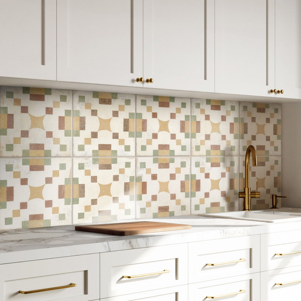 Kings Valentia Campanar 8-3/4 in. x 8-3/4 in. Porcelain Floor and Wall Tile