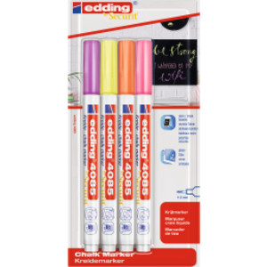4085 Series Chalk Marker, Neon Colors, Set of 4