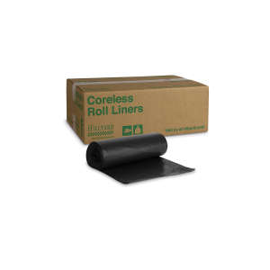 Hillyard, Verde® LLDPE Liner, 56 gal Capacity, 42 in Wide, 47 in High, 1.3 Mils Thick, Black