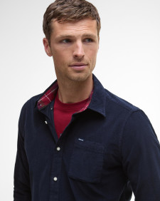 Ramsey Tailored Long-Sleeved Shirt Navy/Red