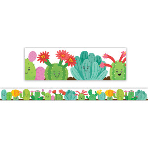 Happy Cactus Crew Die-Cut Border Trim, 35 Feet