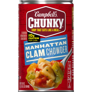 Campbell’s® Chunky® Soup, Manhattan Clam Chowder, 18.8 oz Can (Case of 12)