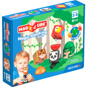 Magicube Magic Stacking Jungle, Magnetic Building Cubes, 8 Pieces
