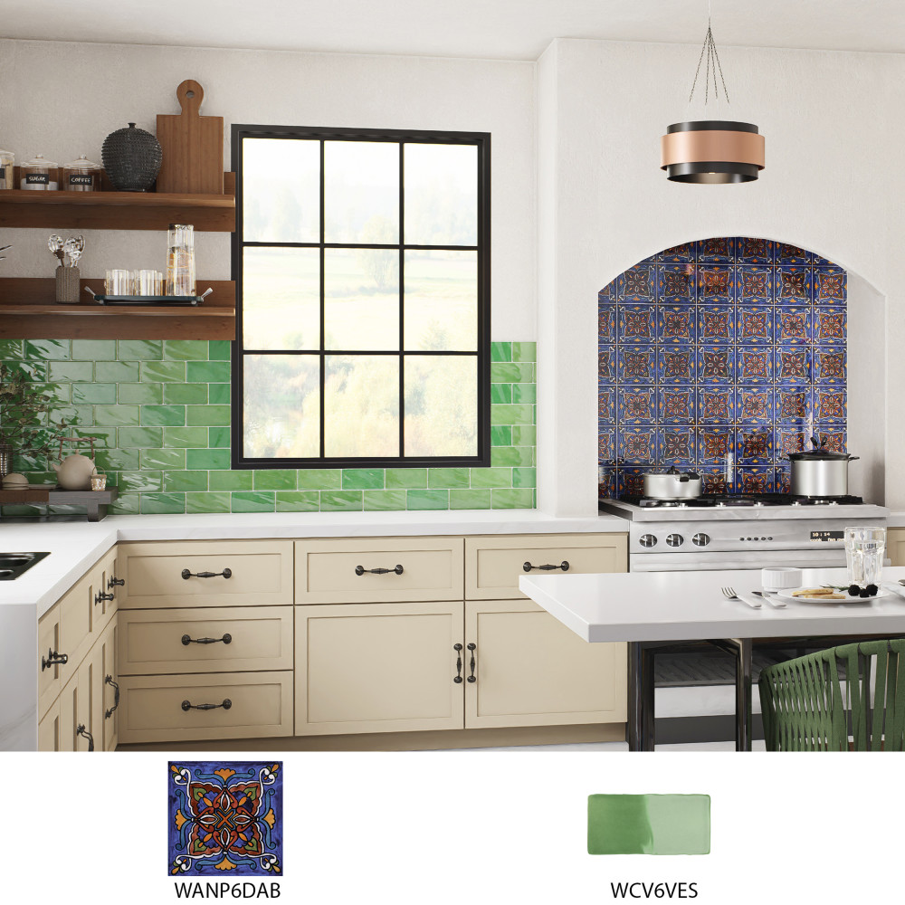 Provincial Deco Prado 6 in. x 6 in. Porcelain Wall Tile