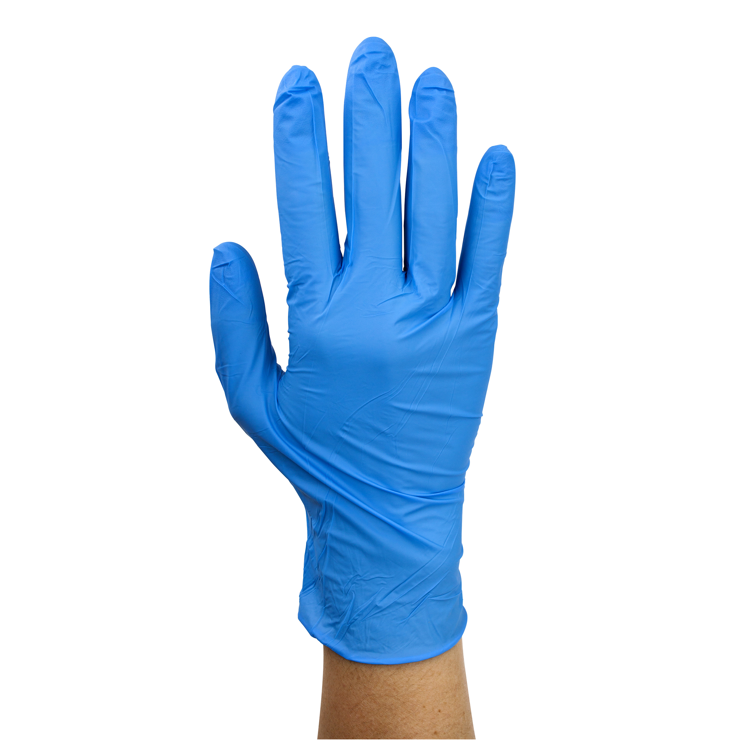 Safe-Touch® Blue Nitrile Exam Gloves- Powder-Free - L